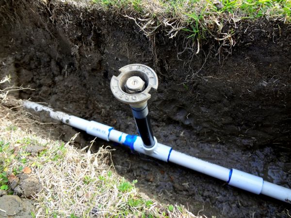 Lawn Sprinkler Pipe Repair
