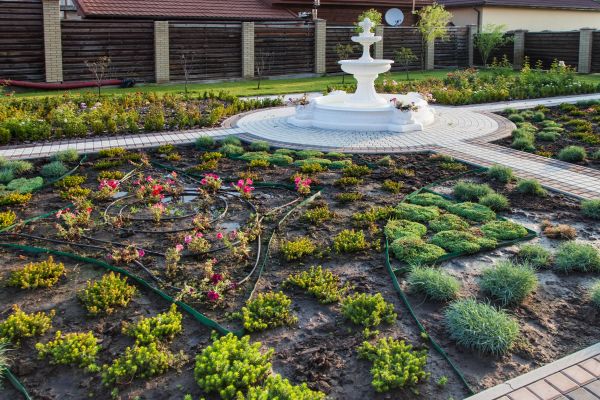 Yard Fountain Installation
